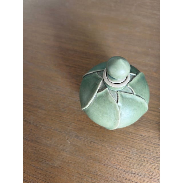 Arts & Crafts Handcrafted Studio Pottery Bottle W/Stopper For Sale - Image 3 of 8