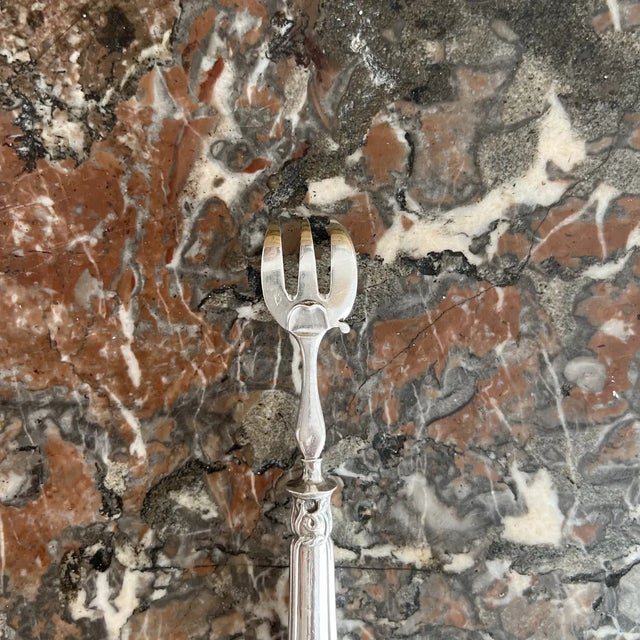 Silver Oyster Fork with a Gordian Knot by Philippe Berthier For Sale - Image 8 of 11