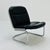 Mid century Bauhaus tubular lounge Chair black leather Italy 1980s Very rare and beautiful low lounge chair in tubular...