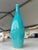 Mid-Century Style Large Turquoise Ceramic Long-Neck Tear-Drop Vase For Sale - Image 4 of 7