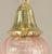 Art Nouveau style pendant light on a brass suspension. The layered opaline glass shade features a unique, organic floral...