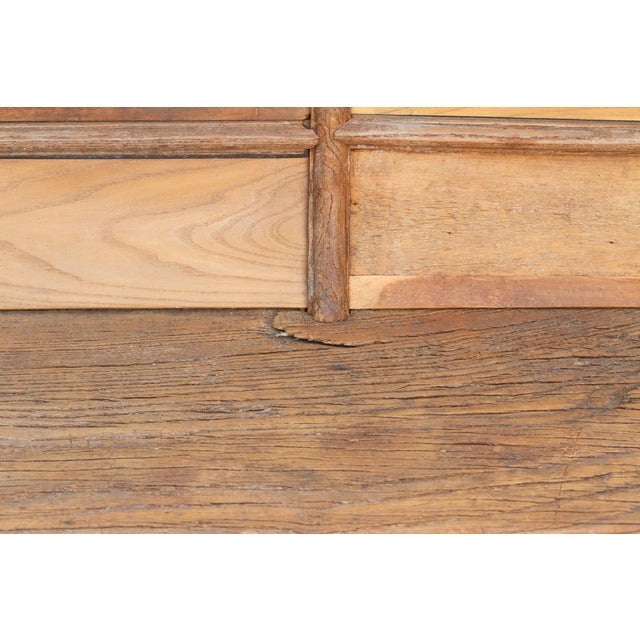 Rare 18th Century Oxidized Elm Theater Bench For Sale - Image 9 of 17