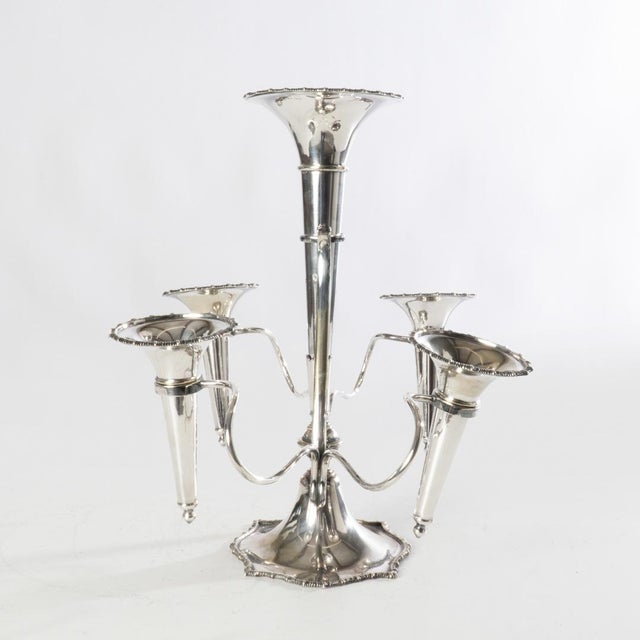 19th Century Victorian Silverplate Epergné For Sale - Image 6 of 9