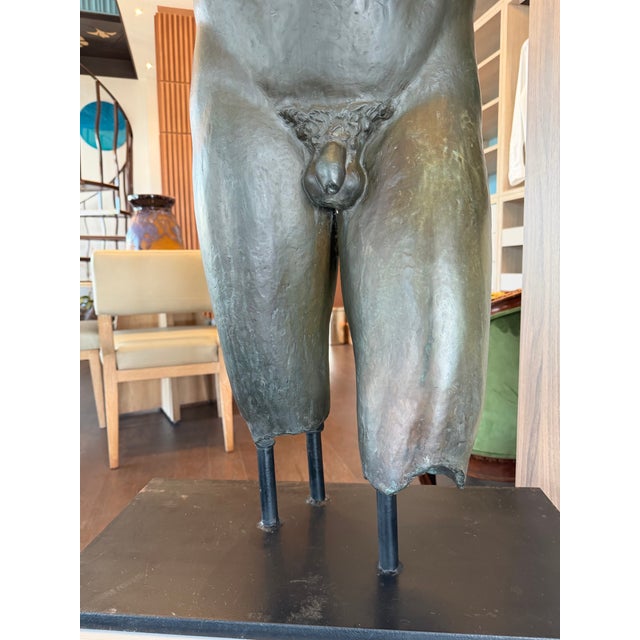 1950s Bronze Torso Sculpture. For Sale - Image 4 of 8