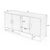 Transitional Lennasa Wooden 63" Sideboard, White For Sale - Image 3 of 9