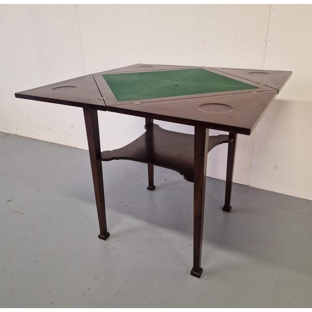 Art Nouveau Game Table in Mahogany For Sale - Image 4 of 7