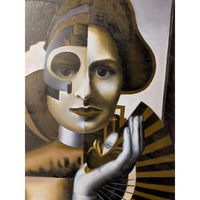 This is an abstract framed painting by Roberto Gasperini, 1975 :It is signed on left lower side. :The back will come with...