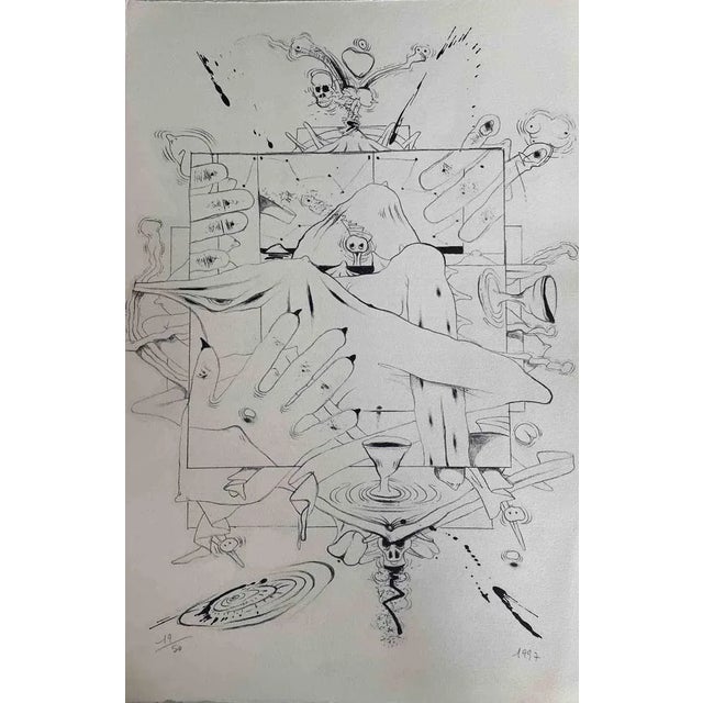 Jacques Chemay, Phantom, Lithograph, 1997 For Sale - Image 4 of 4