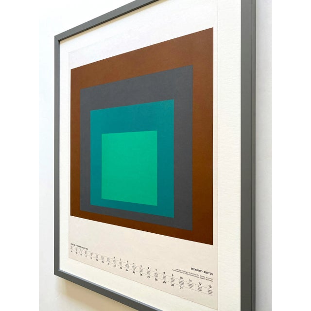 Josef Albers Vintage 1973 Mid Century Modern " Homage to the Square No. Sp-1 " Framed Minimalist Serigraph Calendar Print For Sale - Image 11 of 13