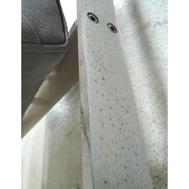 Gray Vintage Mid-Century Attributed to Milo Baughman Flat Bar Lounge Chair For Sale - Image 8 of 9