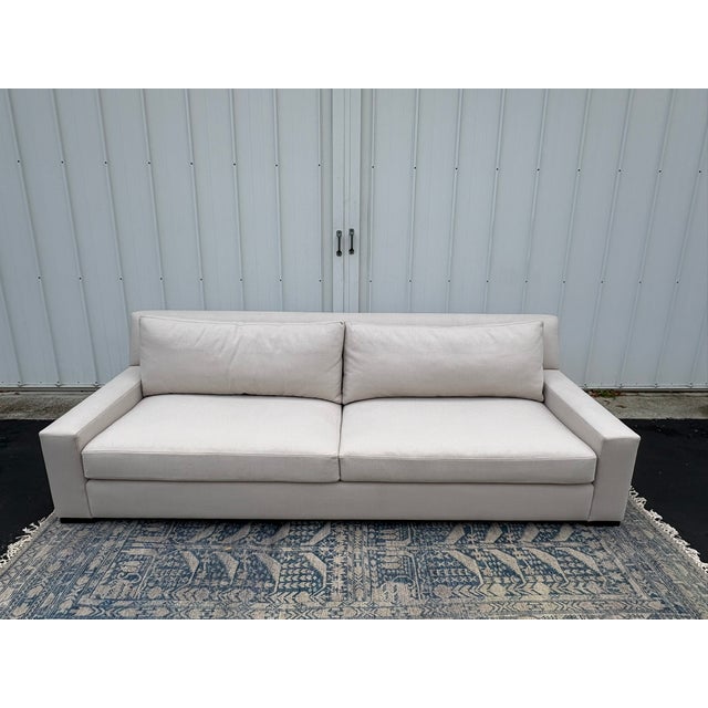 Greige Rh Parisian Track Arm 2-Cushion Sofa 9' | Luxe 44" Depth | Down-Feather Fill | Holland & Sherry Wool Twill | Dove For Sale - Image 8 of 18