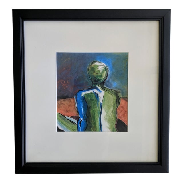 Original Nude Woman Figural Painting "From the Back" Signed by the Artist and Framed For Sale