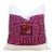 Pink & Black Mola, Vintage Kuna Applique Tribal Pillow For Sale
