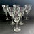 Glass Vintage Etched Floral Wine Glasses, Set of 6, Mid-Century Barware For Sale - Image 7 of 9