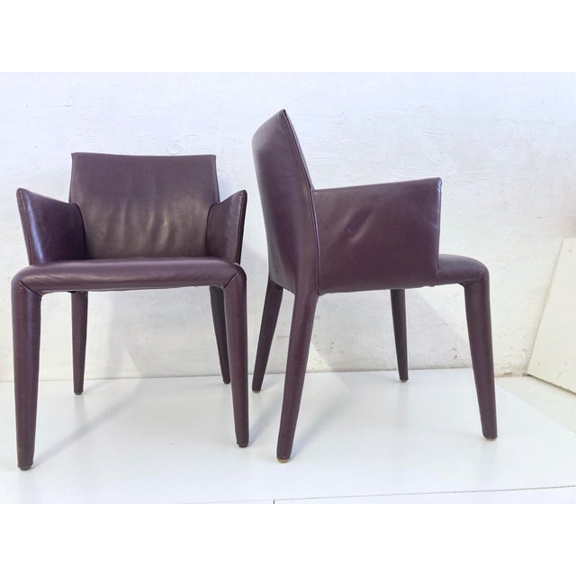 Vol au Vent Armchairs in Leather by Mario Bellini for B&B Italia / C&B Italia, 2000s, Set of 2 For Sale - Image 12 of 12