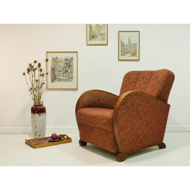 Mid-Century Art Deco Club Chair, Germany, 1950s For Sale - Image 6 of 15