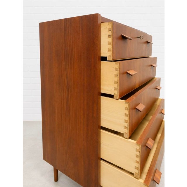 Mid Century Modern Danish Teak Highboy / Dresser by Poul Volther, C. 1960s For Sale - Image 9 of 16