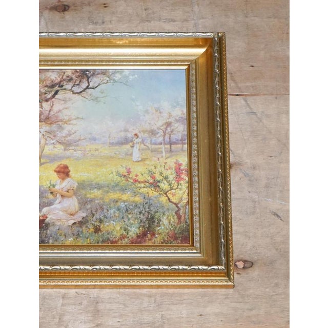 Alfred Glendening Jr., Picking Flowers, Print, Framed For Sale - Image 3 of 10