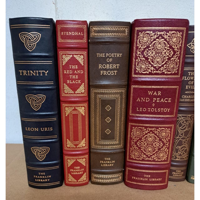 Animal Skin Franklin Library Vintage Leather Books Set of 8 For Sale - Image 7 of 9