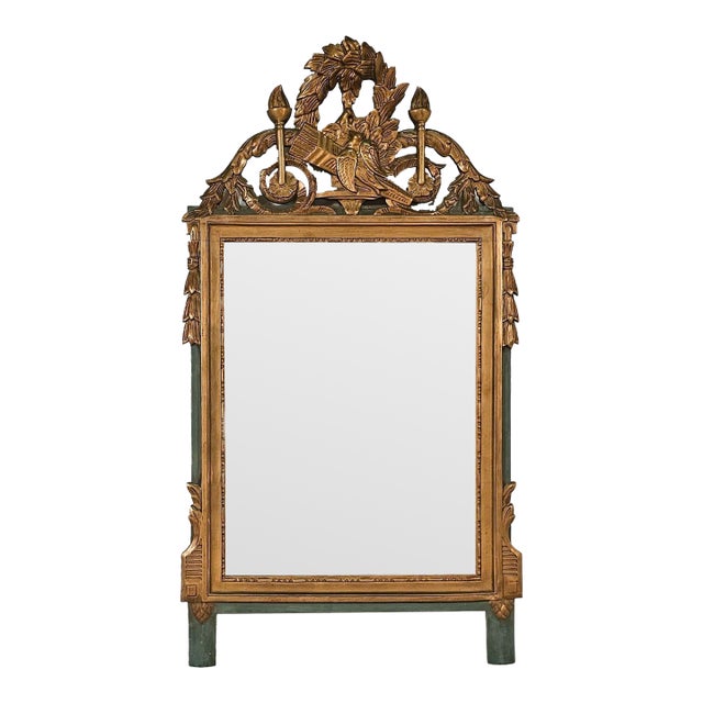Louis XVI Style Painted & Gilt Mirror, France Circa 1920 For Sale