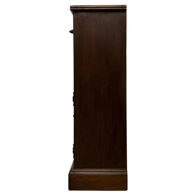 Antique Early 20th Century English Linenfold Oak Bookcase For Sale - Image 12 of 14