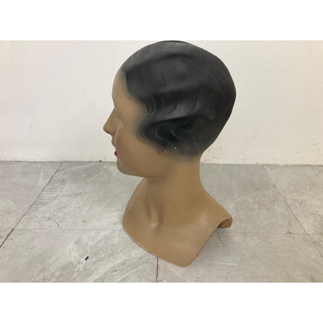 Sculpture Materials Vintage Female Mannequin Head, 1960s For Sale - Image 7 of 12