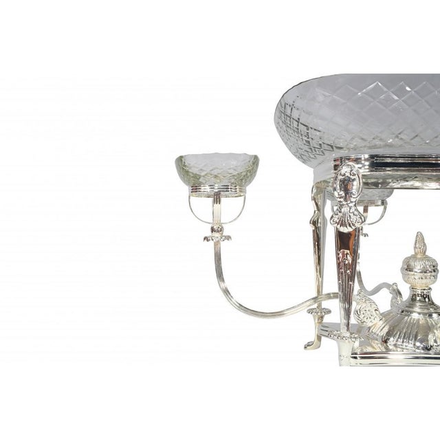 Silver Plate and Glass Serving Bowls, Set of 2 For Sale - Image 11 of 14