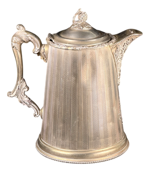 Patented Double Wall Silverplate Coffee Pot, 1856