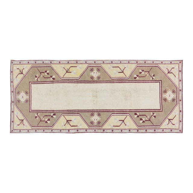 Vintage Turkish Anatolian Hand Knotted Wool Rug, 2'4x3'7 For Sale