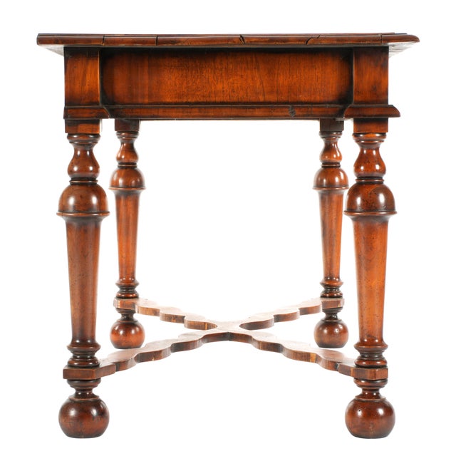 English William and Mary Style Oyster Veneer Writing Table For Sale - Image 3 of 8