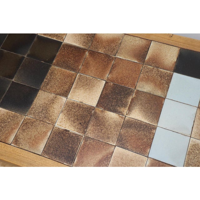 Coffee Table in Elm and Ceramic by Pierre Chapo, 1960 For Sale - Image 10 of 17