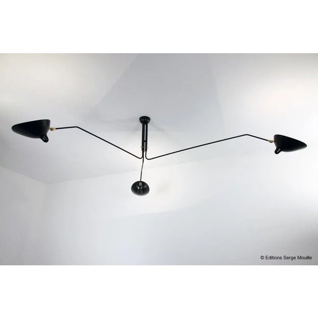 Not Yet Made - Made To Order Ceiling Lamp 2 Still Arms by Serge Mouille For Sale - Image 5 of 9