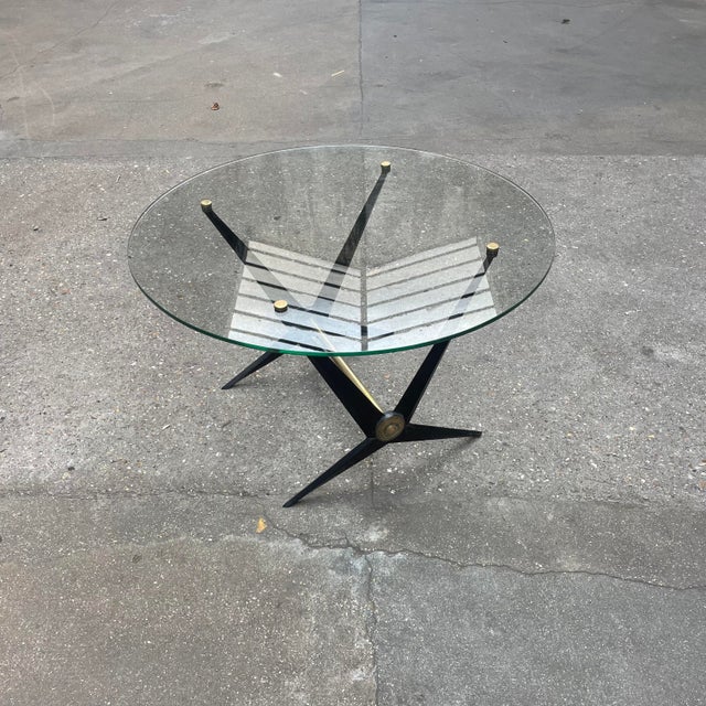 Black Low Coffee Table by Angelo Ostuni, 1950s For Sale - Image 8 of 8