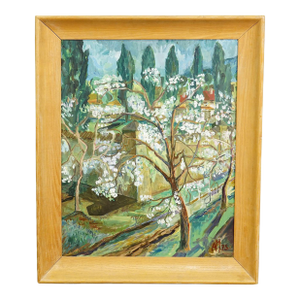 Blossoming Tree – Original Painting by Alexander Michael, 1975