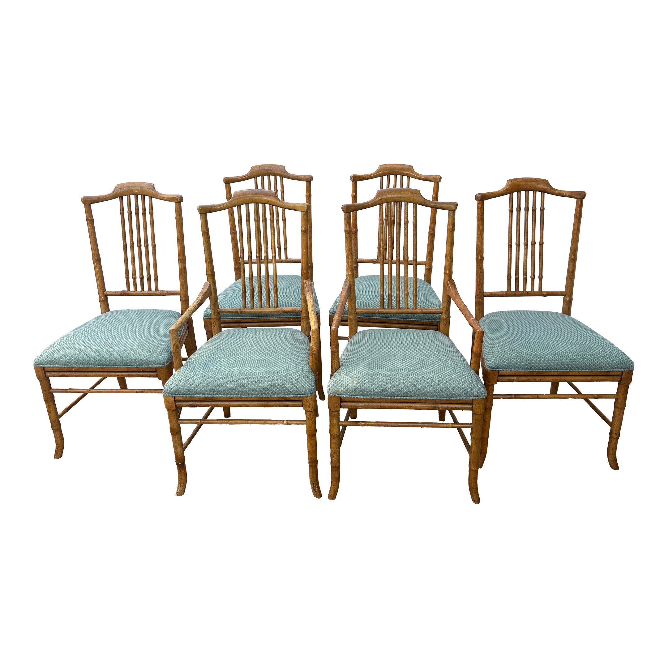 1970s Drexel Heritage Faux Bamboo Hollywood Regency Chinoiserie