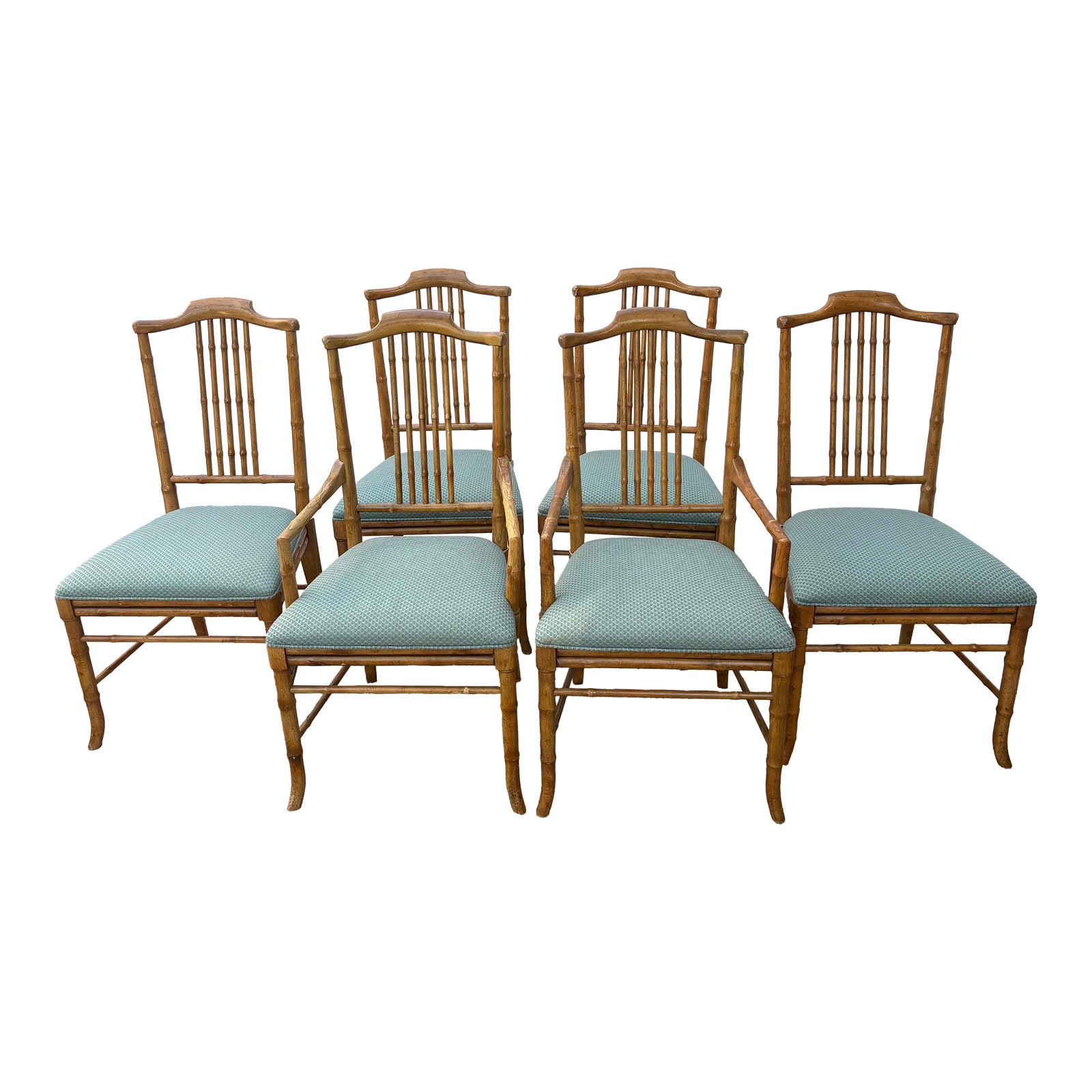 1970s Drexel Heritage Faux Bamboo Hollywood Regency Chinoiserie