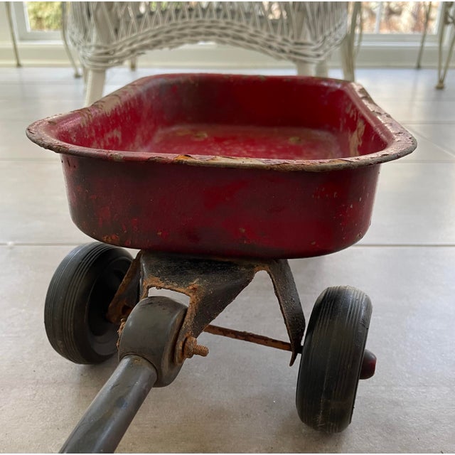 1970s Vintage Small Radio Flyer Wagon For Sale - Image 5 of 10