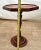 Brown Antique Inlaid Octagonal Wood Accent Table Geometric Iron Cross Marquetry Top For Sale - Image 8 of 11
