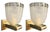 Vintage set of six Italian sconces/wall lights featuring frosted Murano glass cups, hand-blown with the Bollicine...