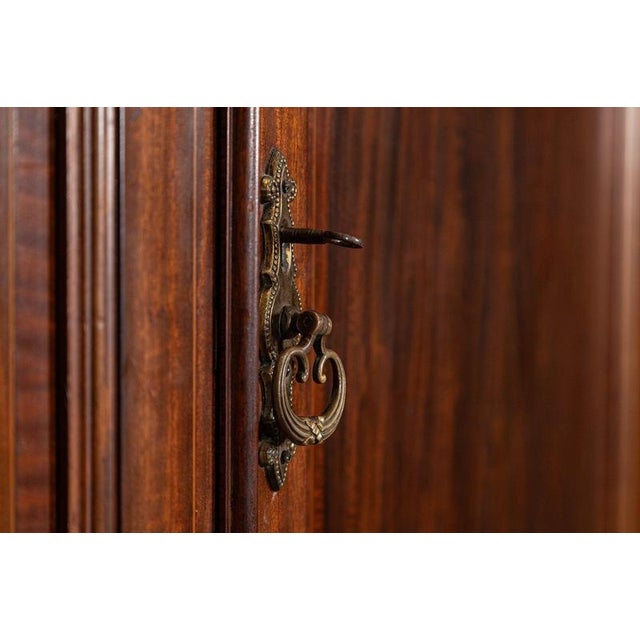 Large English Inlaid Mahogany Double Wardrobe, 1890 For Sale - Image 11 of 18
