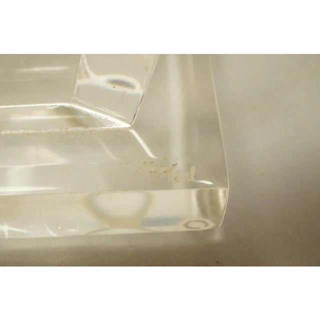 Van Teal Signed 1960s Van Teal Lucite Table Lamp For Sale - Image 4 of 4