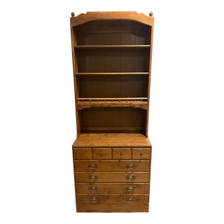 Vintage Ethan Allen Heirloom 3 Drawer Chest With Bookcase For Sale