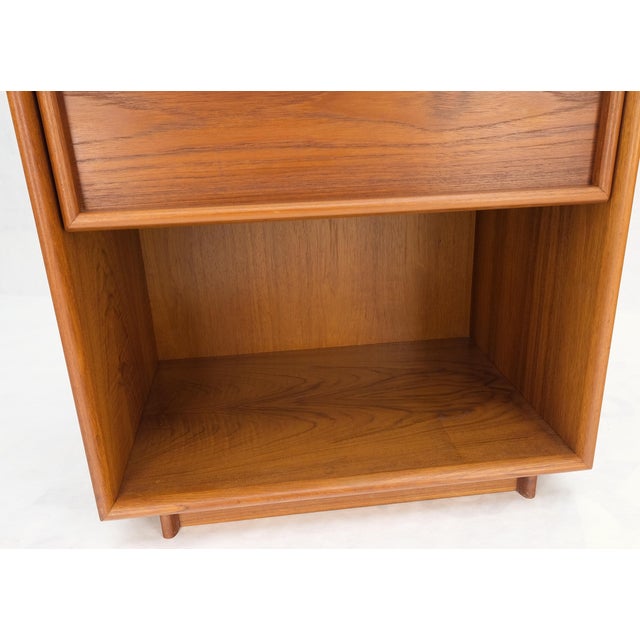 Mid 20th Century Pair of Mid Century Danish Modern Teak One Drawer Nightstands End Tables MINT! For Sale - Image 5 of 12