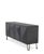 Dresser in Charcoal Brown Oak Veneer and Bronze Finish For Sale - Image 3 of 6