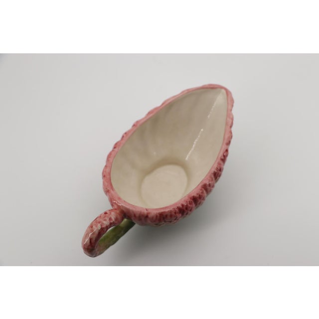 1950s 1950s Barbotine French Sauce Boat or Gravy Boat, Majolica For Sale - Image 5 of 18