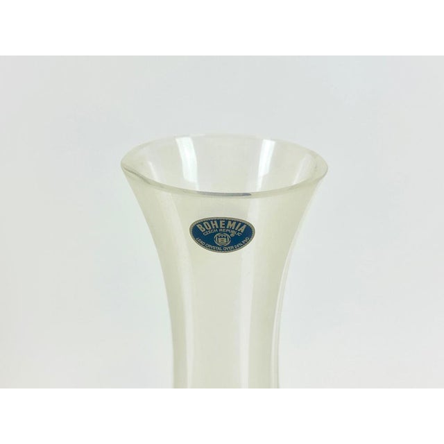 Lead Crystal Bohemia Vase from Poděbrady Glassworks, 1980s For Sale - Image 4 of 7