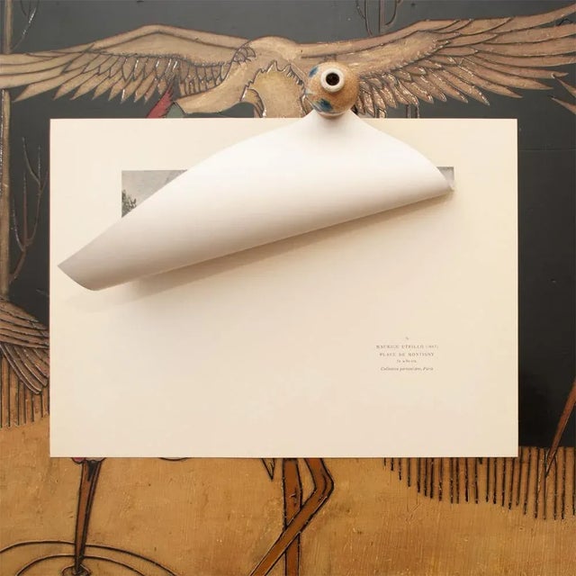 Maurice Utrillo 1947 After Maurice Utrillo "Place De Montigny", First Edition Impressionist Offset Lithograph For Sale - Image 4 of 8