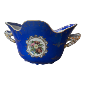 Late 20th Century Oversized Meissen-Style Cobalt Porcelain Wine Cooler