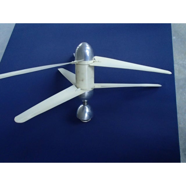 Cream Vintage Biplane Fan with 6 Rotors, 1950s For Sale - Image 8 of 10