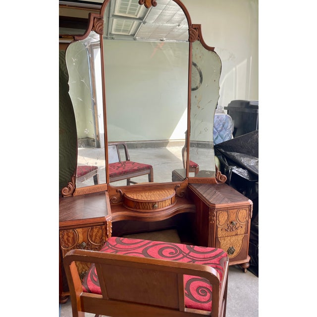 Art Deco Antique Art Deco Princess Dresser Vanity For Sale - Image 3 of 11